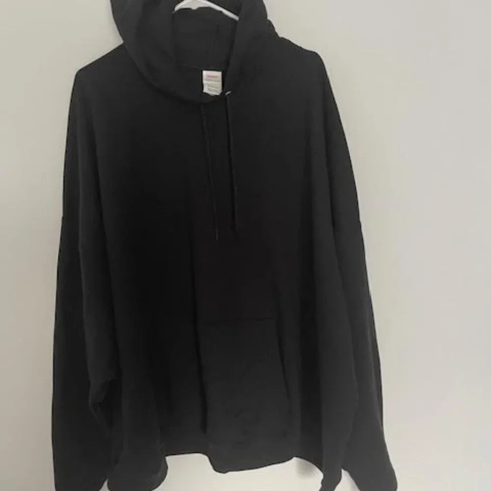 Hanes Men's Eco Smart Fleece Hoodie 5XL (Black)